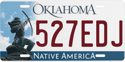 OK license plate 527EDJ