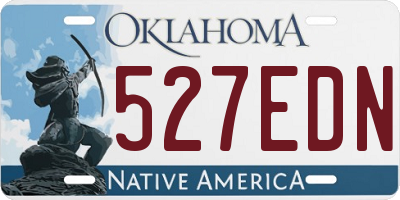 OK license plate 527EDN