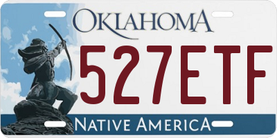 OK license plate 527ETF
