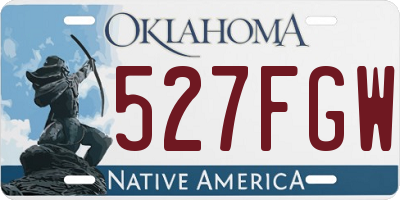 OK license plate 527FGW