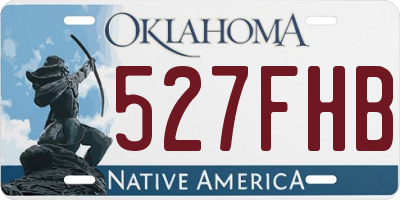 OK license plate 527FHB