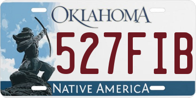 OK license plate 527FIB