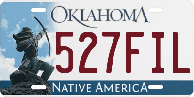 OK license plate 527FIL