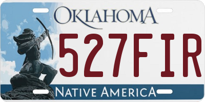 OK license plate 527FIR