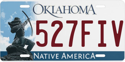 OK license plate 527FIV
