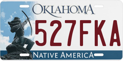 OK license plate 527FKA