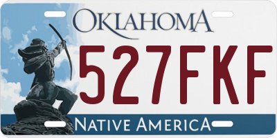 OK license plate 527FKF