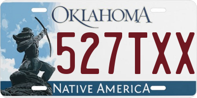 OK license plate 527TXX