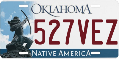 OK license plate 527VEZ