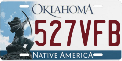 OK license plate 527VFB