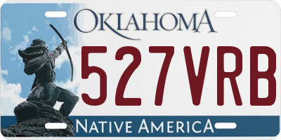 OK license plate 527VRB