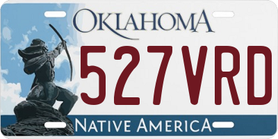 OK license plate 527VRD