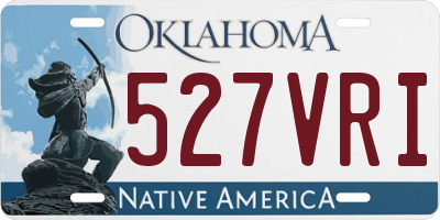 OK license plate 527VRI