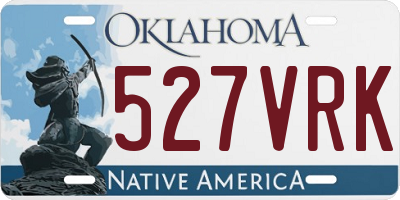 OK license plate 527VRK