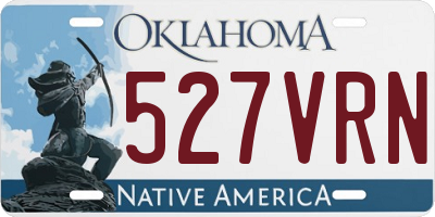 OK license plate 527VRN