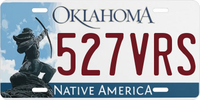 OK license plate 527VRS