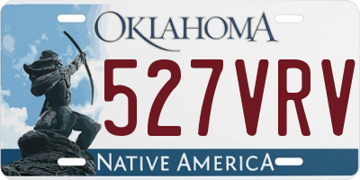 OK license plate 527VRV