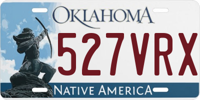 OK license plate 527VRX