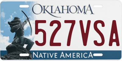 OK license plate 527VSA
