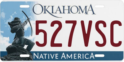 OK license plate 527VSC