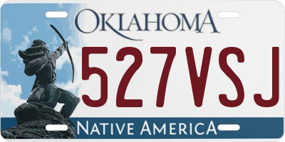 OK license plate 527VSJ