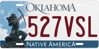 OK license plate 527VSL