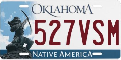 OK license plate 527VSM