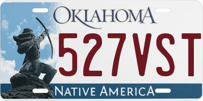 OK license plate 527VST