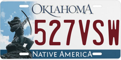 OK license plate 527VSW