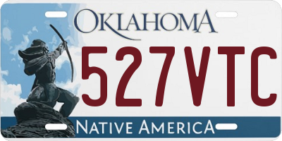 OK license plate 527VTC