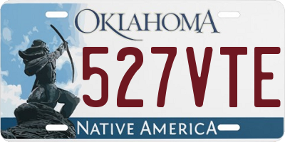 OK license plate 527VTE