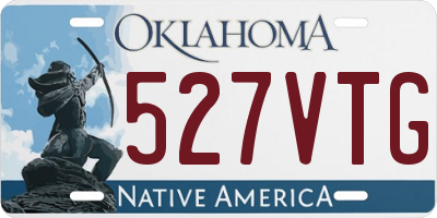 OK license plate 527VTG