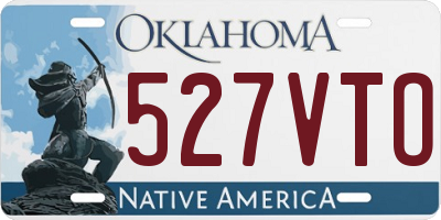 OK license plate 527VTO