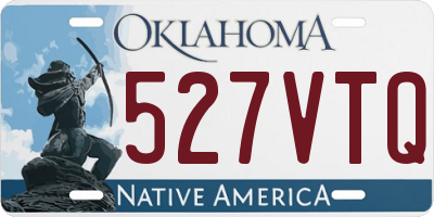 OK license plate 527VTQ