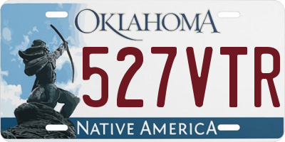 OK license plate 527VTR