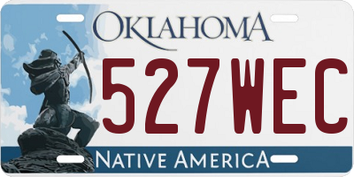 OK license plate 527WEC