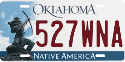 OK license plate 527WNA