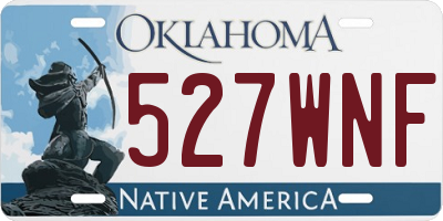 OK license plate 527WNF