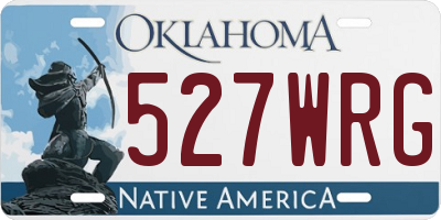 OK license plate 527WRG