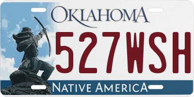 OK license plate 527WSH