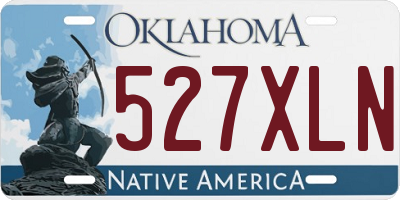 OK license plate 527XLN