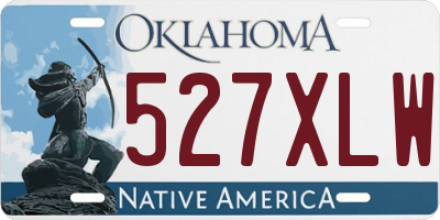OK license plate 527XLW
