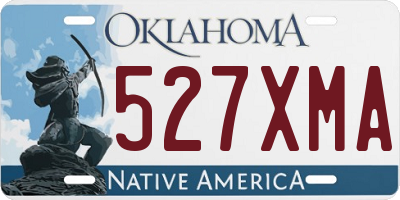 OK license plate 527XMA