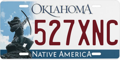 OK license plate 527XNC