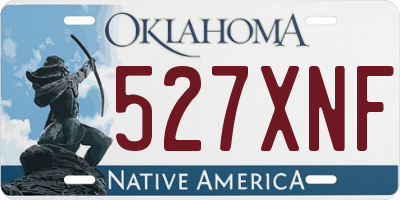 OK license plate 527XNF