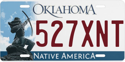 OK license plate 527XNT