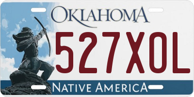 OK license plate 527XOL