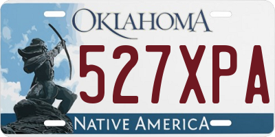 OK license plate 527XPA
