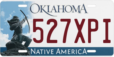 OK license plate 527XPI