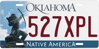 OK license plate 527XPL